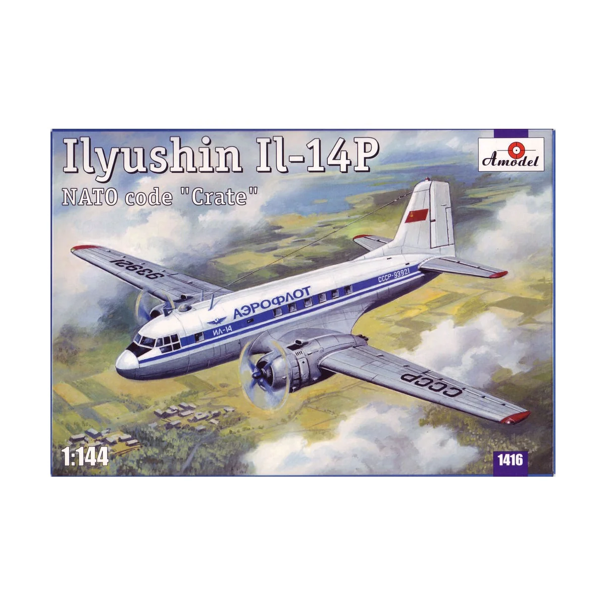 Ilyushin IL-14P Crate Soviet civil airc., 1/144 - Amodel AMO1416 Ilyushin IL-14P Crate Soviet civil airc., 1/144 - Amodel AMO1416