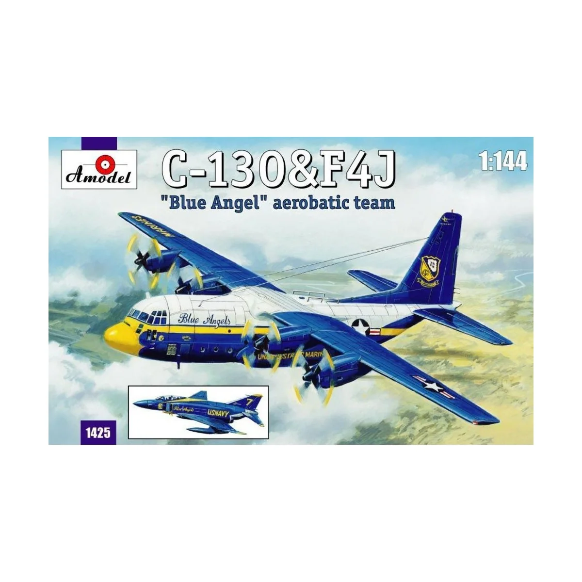 C-130 & F4J 'Blue Angel' Aerobatic team, 1/144 - Amodel AMO1425