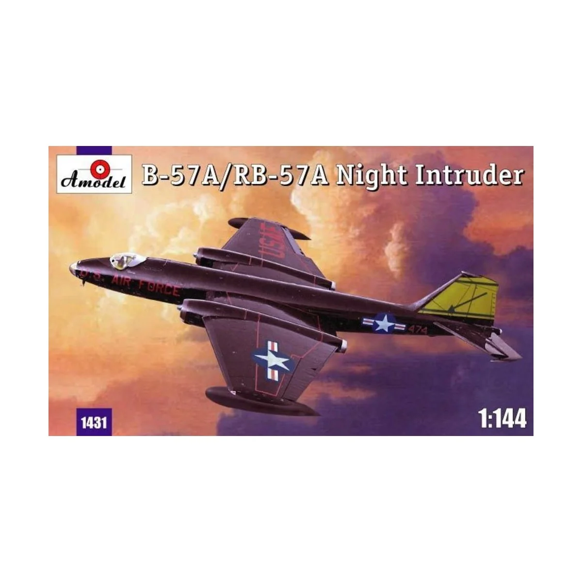 B-57A/ RB-57A Night intruder, 1/144 - Amodel AMO1431 B-57A/ RB-57A Night intruder, 1/144 - Amodel AMO1431