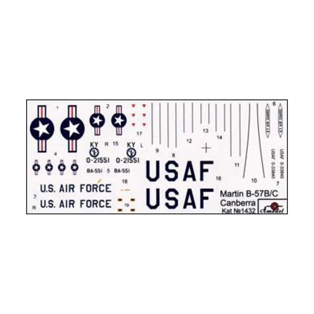 Martin B-57B/C, 1/144 - Amodel AMO1432 Martin B-57B/C, 1/144 - Amodel AMO1432