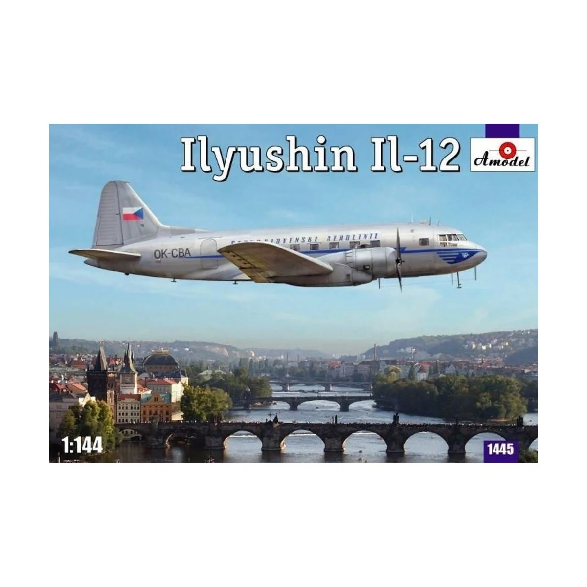 Ilyushin IL-12 Czech airliner, 1/144 - Amodel AMO1445 Ilyushin IL-12 Czech airliner, 1/144 - Amodel AMO1445