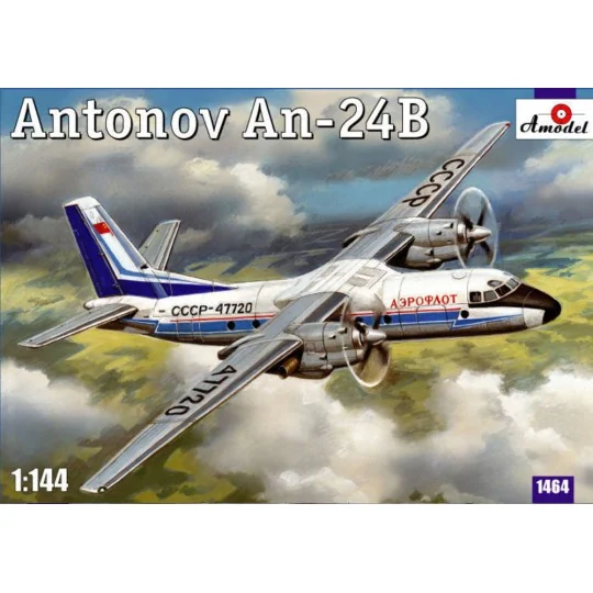 Antonov An-24B passenger airliner, 1/144 - Amodel AMO1464 Antonov An-24B passenger airliner, 1/144 - Amodel AMO1464