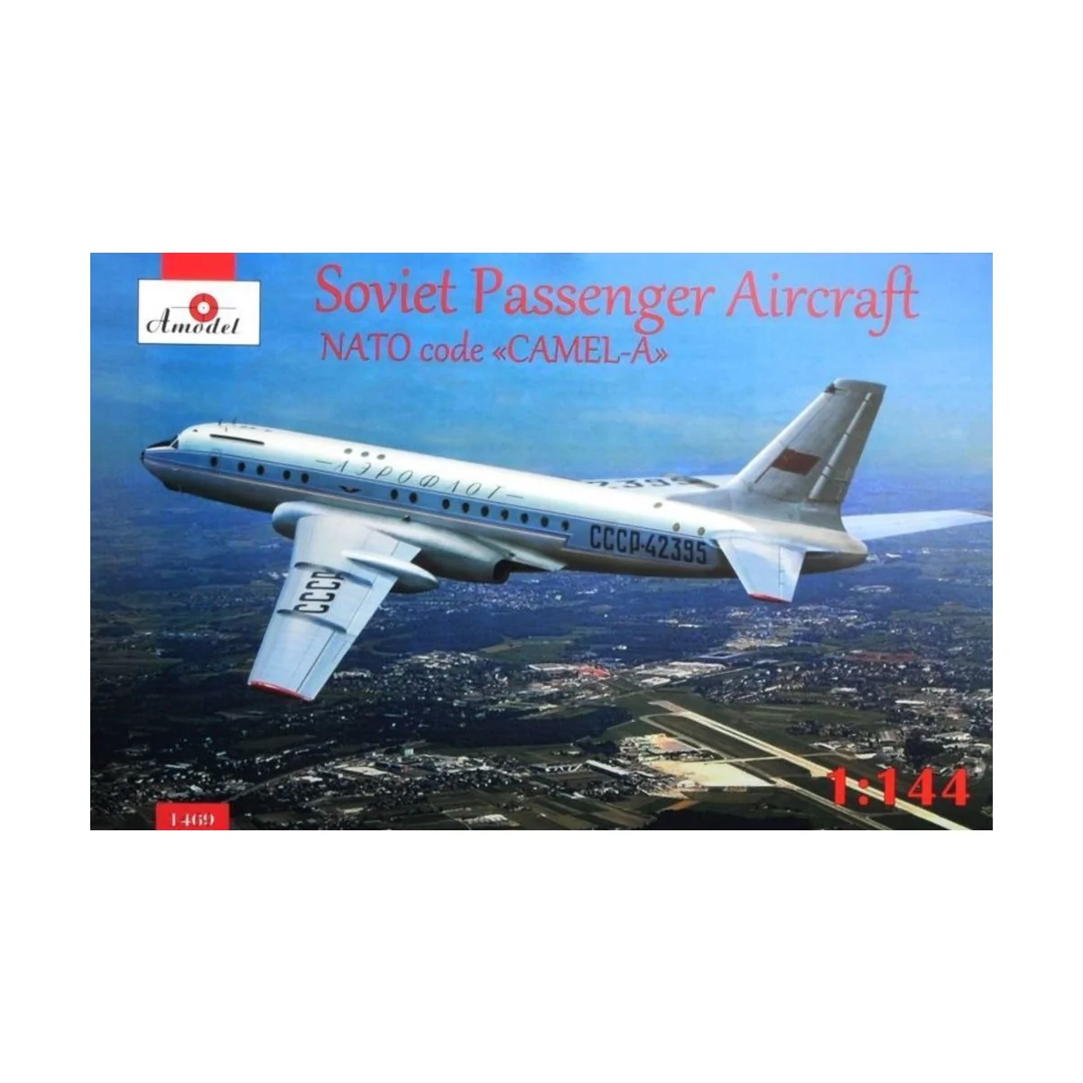 Tupolev Tu-104 airliner, Aeroflot, kit1, 1/144 - Amodel AMO1469