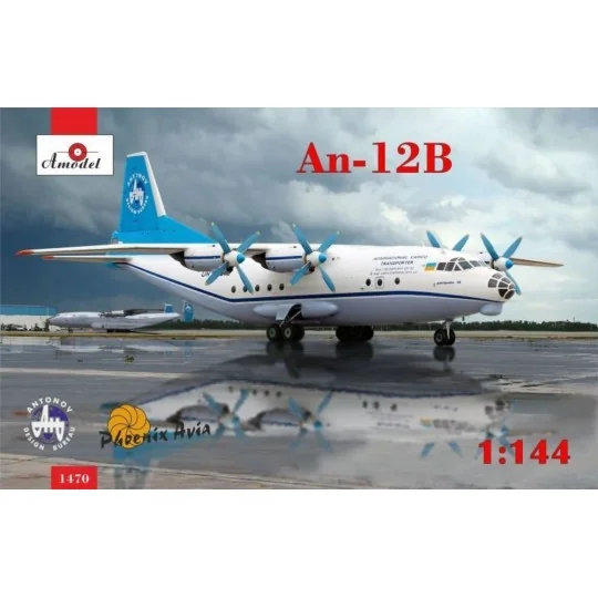 Antonov An-12B cargo aircraft, 1/144 - Amodel AMO1470
