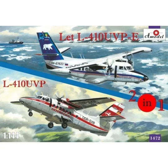 Let L-410UVP-E & L-410UVP aircraft(2 kit, 1/144 - Amodel AMO1472