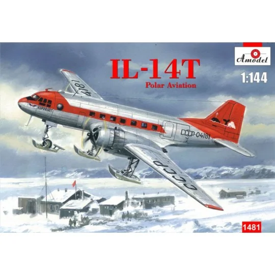 Ilyushin IL-14T Polar aviation, 1/144 - Amodel AMO1481 Ilyushin IL-14T Polar aviation, 1/144 - Amodel AMO1481