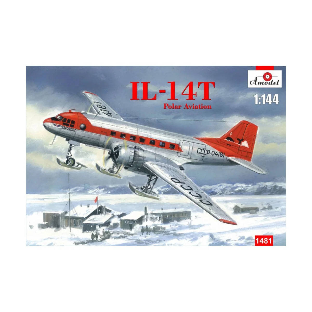 Ilyushin IL-14T Polar aviation, 1/144 - Amodel AMO1481 Ilyushin IL-14T Polar aviation, 1/144 - Amodel AMO1481