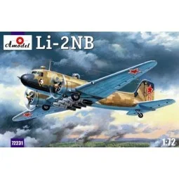 Lisunow Li-2NB Soviet light bomber, 1/72 - Amodel AMO72231