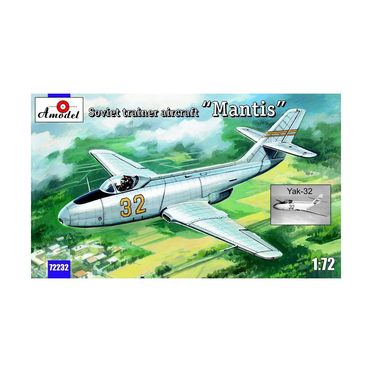 Yak-32 "Mantis" Soviet trainer aircraft, 1/72 - Amodel AMO72232 Yak-32 "Mantis" Soviet trainer aircraft, 1/72 - Amodel AMO72232