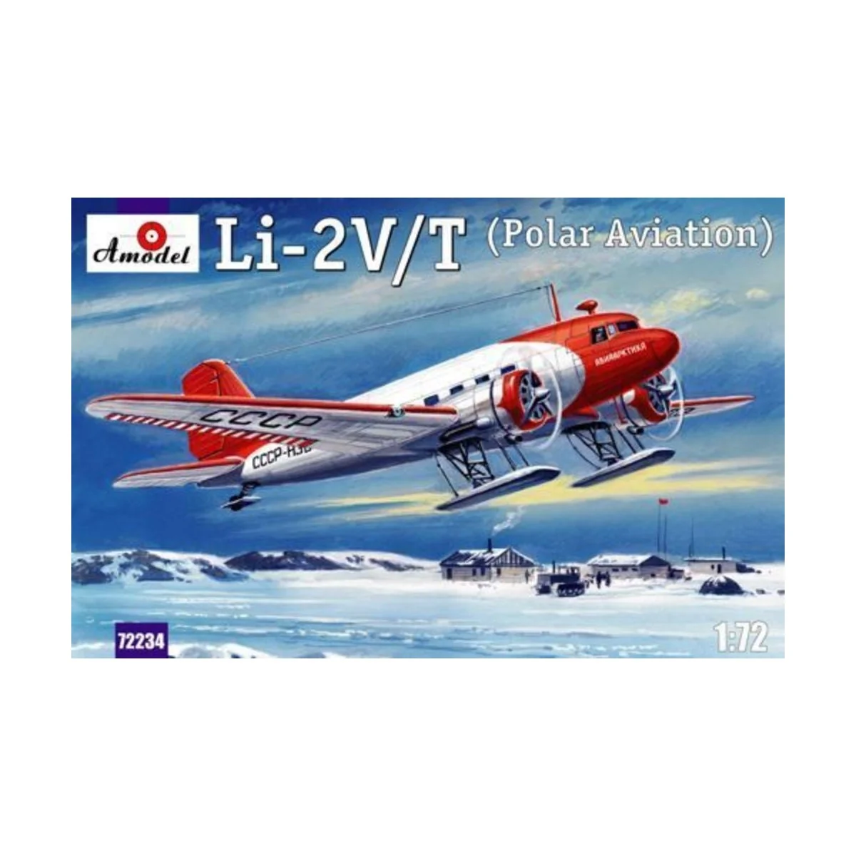Lisunow Li-2V/T Soviet polar aircraft - Amodel AMO72234