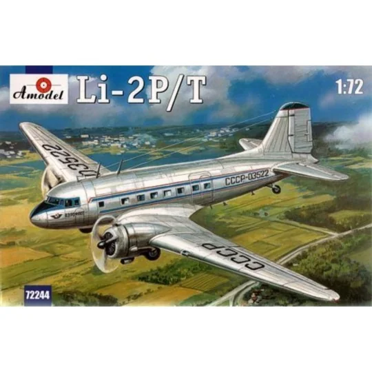 Lisunov Li-2P/T Soviet passenger aircraf, 1/72 - Amodel AMO72244 Lisunov Li-2P/T Soviet passenger aircraf, 1/72 - Amodel AMO72244