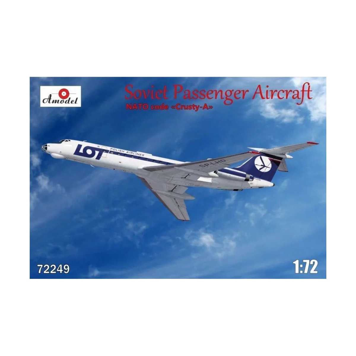 Tupolev Tu-134A LOT airlines, 1/72 - Amodel AMO72249