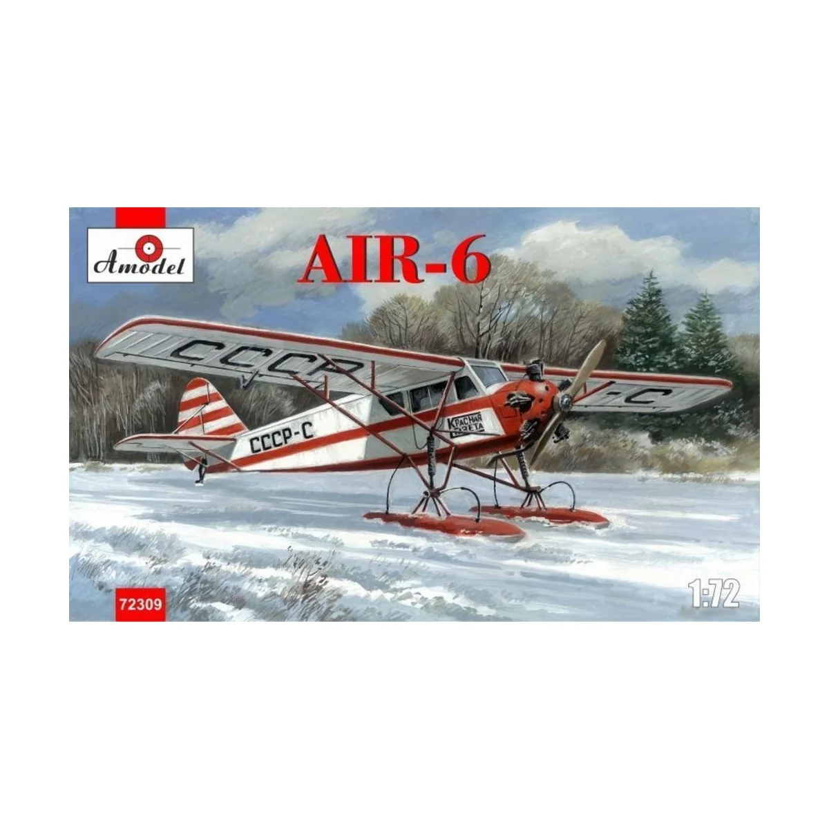 AIR-6 Soviet monoplane on skis - Amodel AMO72309