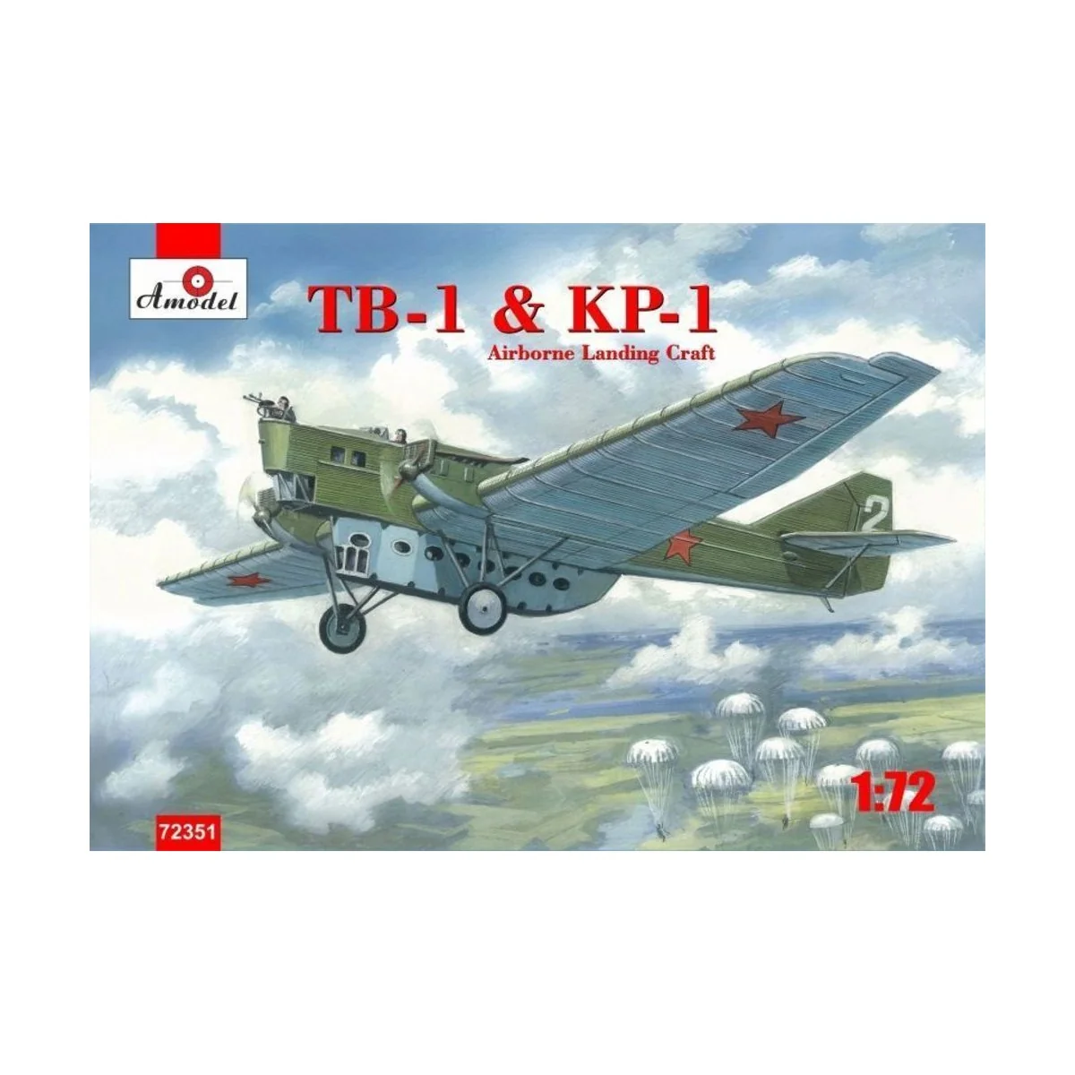 TB-1 & KP-1 Airborne landing craft, 1/72 - Amodel AMO72351