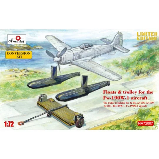 Floats & trolley for Fw-190W-1 fighter - Amodel AMO-NA72007