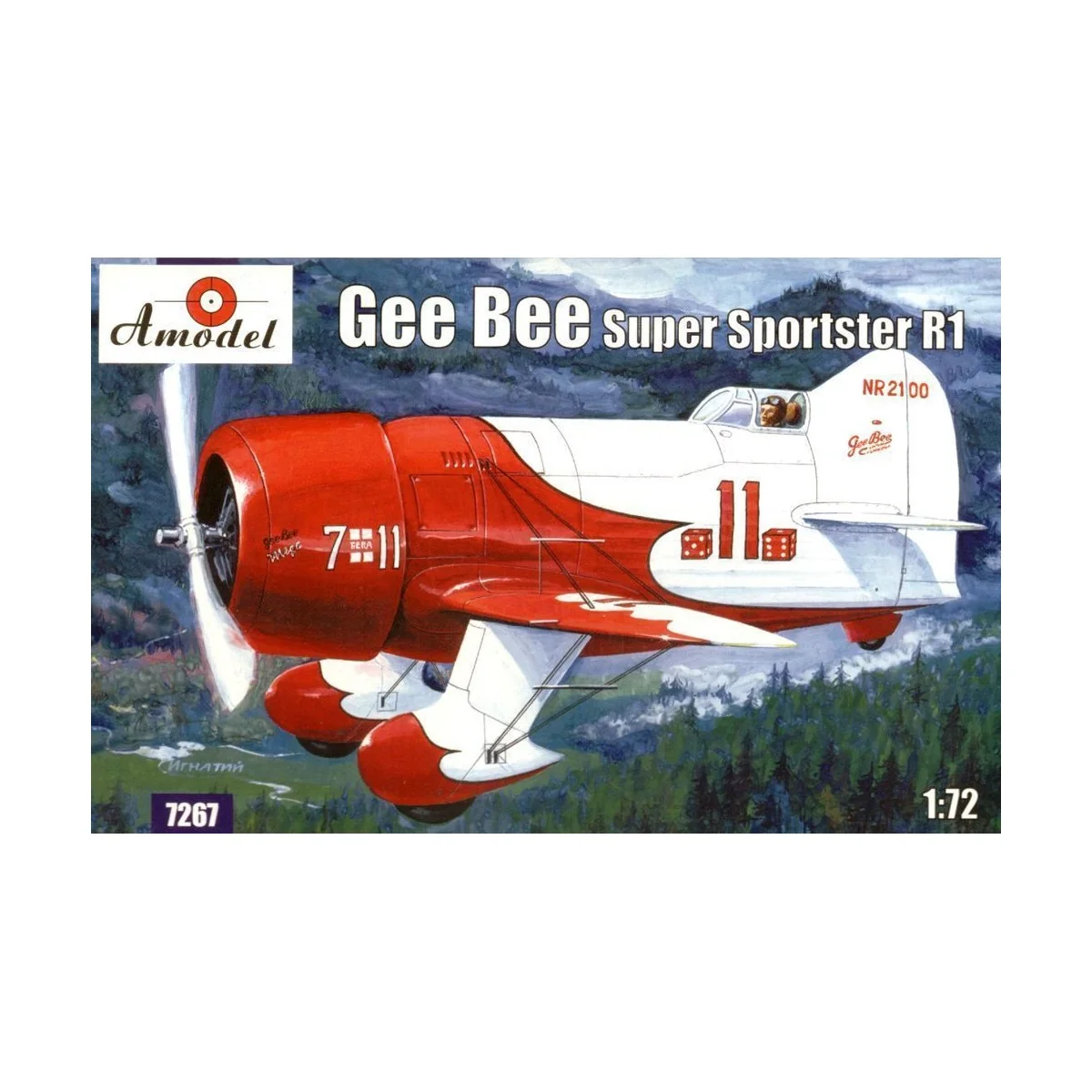 Gee Bee Super Sportster R1 Aircraft, 1/72 - Amodel AMO7267