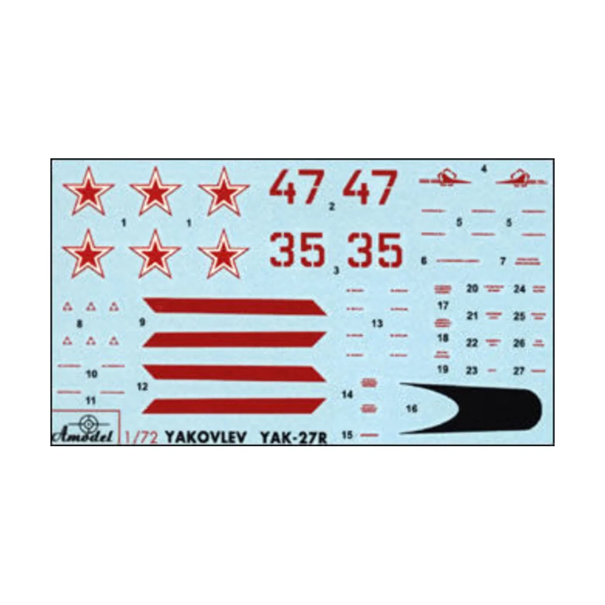 Yakovlev Yak-27R Soviet interceptor, 1/72 - Amodel AMO72111