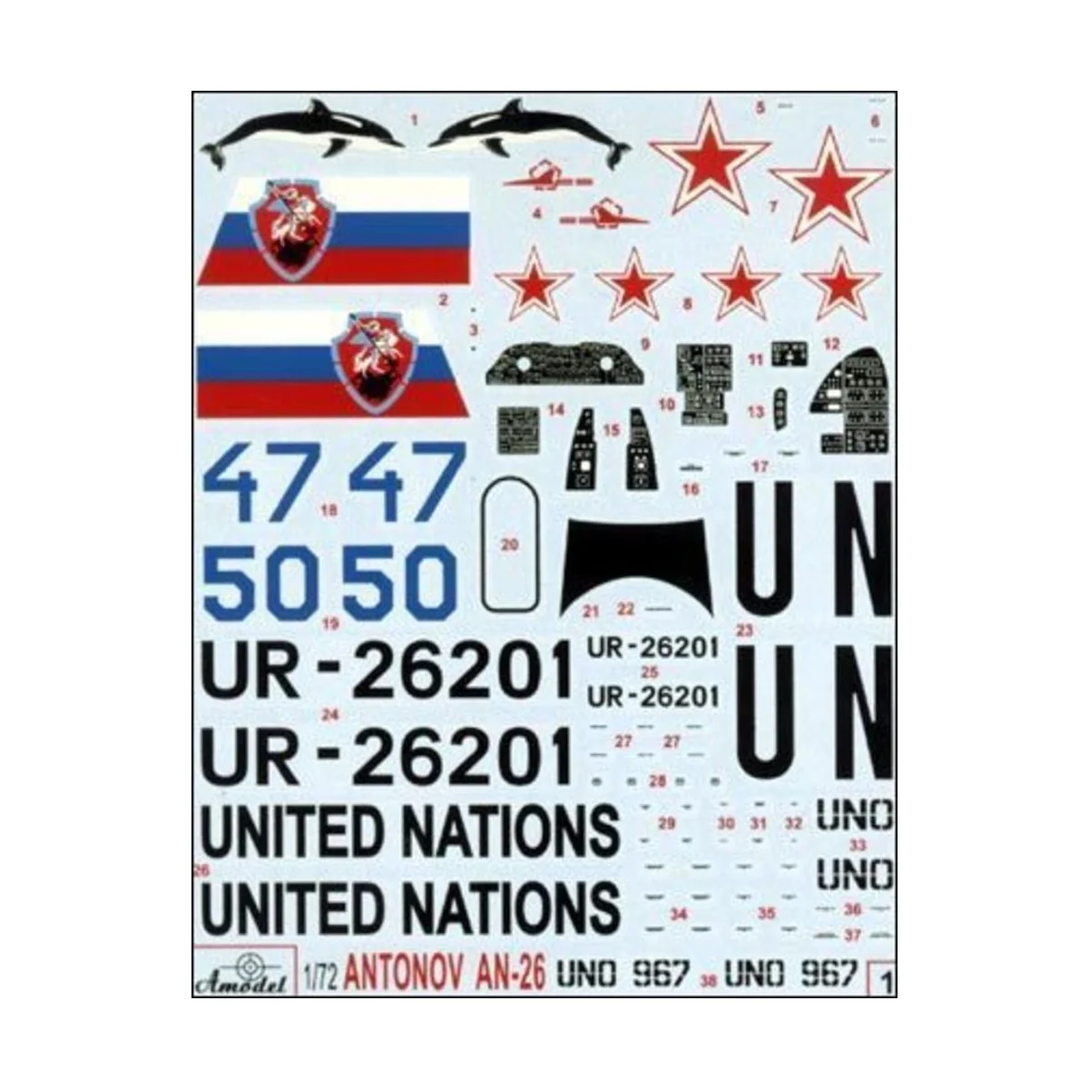 Antonov An-26, late version, 1/72 - Amodel AMO72118