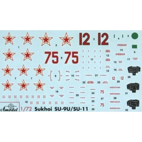 Su-9U Soviet training aircraft, 1/72 - Amodel AMO72122 Su-9U Soviet training aircraft, 1/72 - Amodel AMO72122