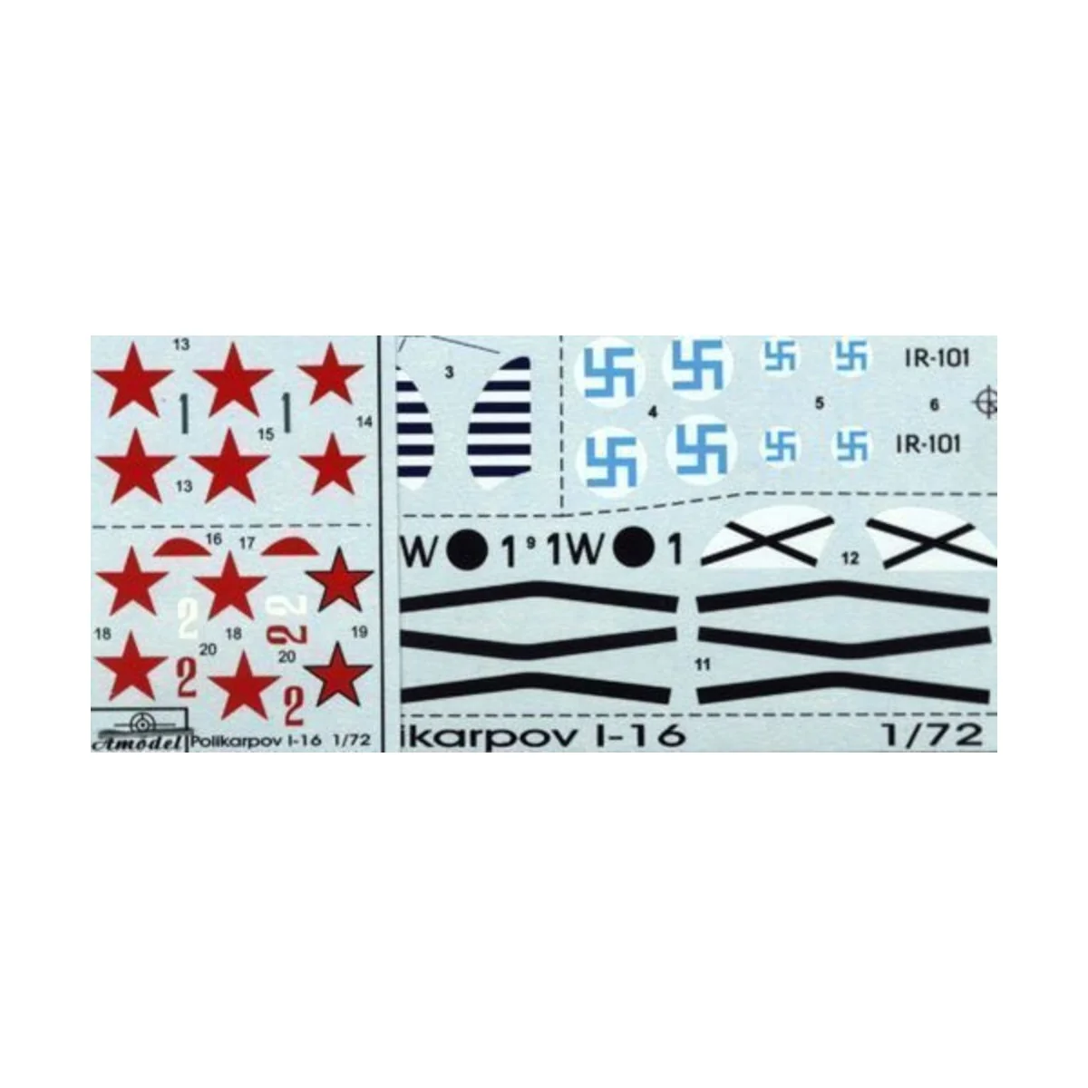 I-16 type 5/6 Soviet fighter, 1/72 - Amodel AMO72123