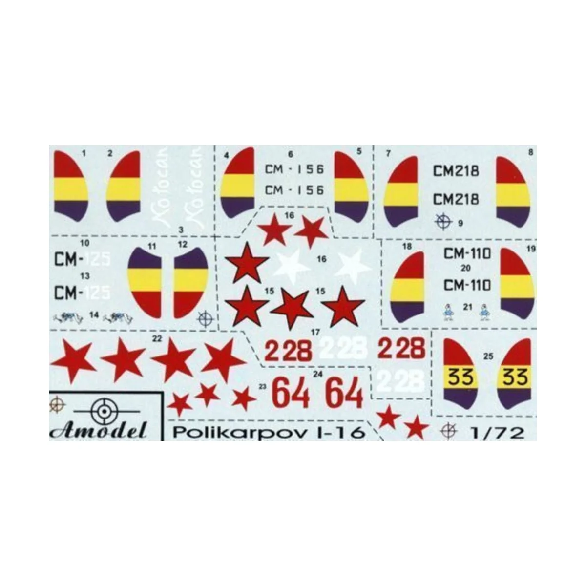 I-16 type 5/6 Soviet fighter, 1/72 - Amodel AMO72124