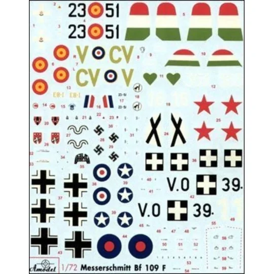 Messerschmitt Bf-109F4 WWII Ger. fighter, 1/72 - Amodel AMO72125