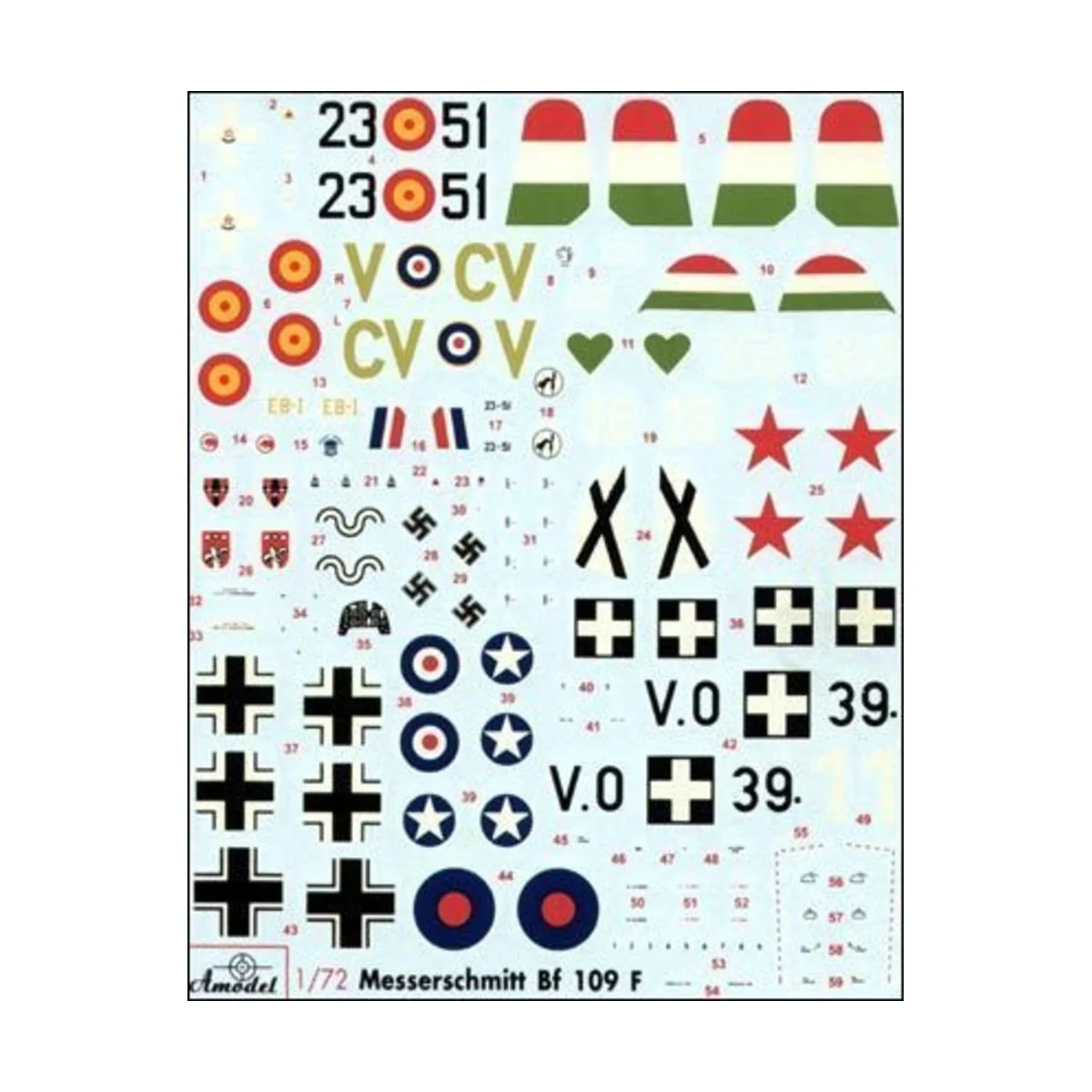 Messerschmitt Bf-109F4 WWII Ger. fighter - Amodel AMO72125