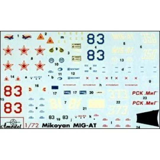 MiG-AT (late) Russian modern trainer air, 1/72 - Amodel AMO72128