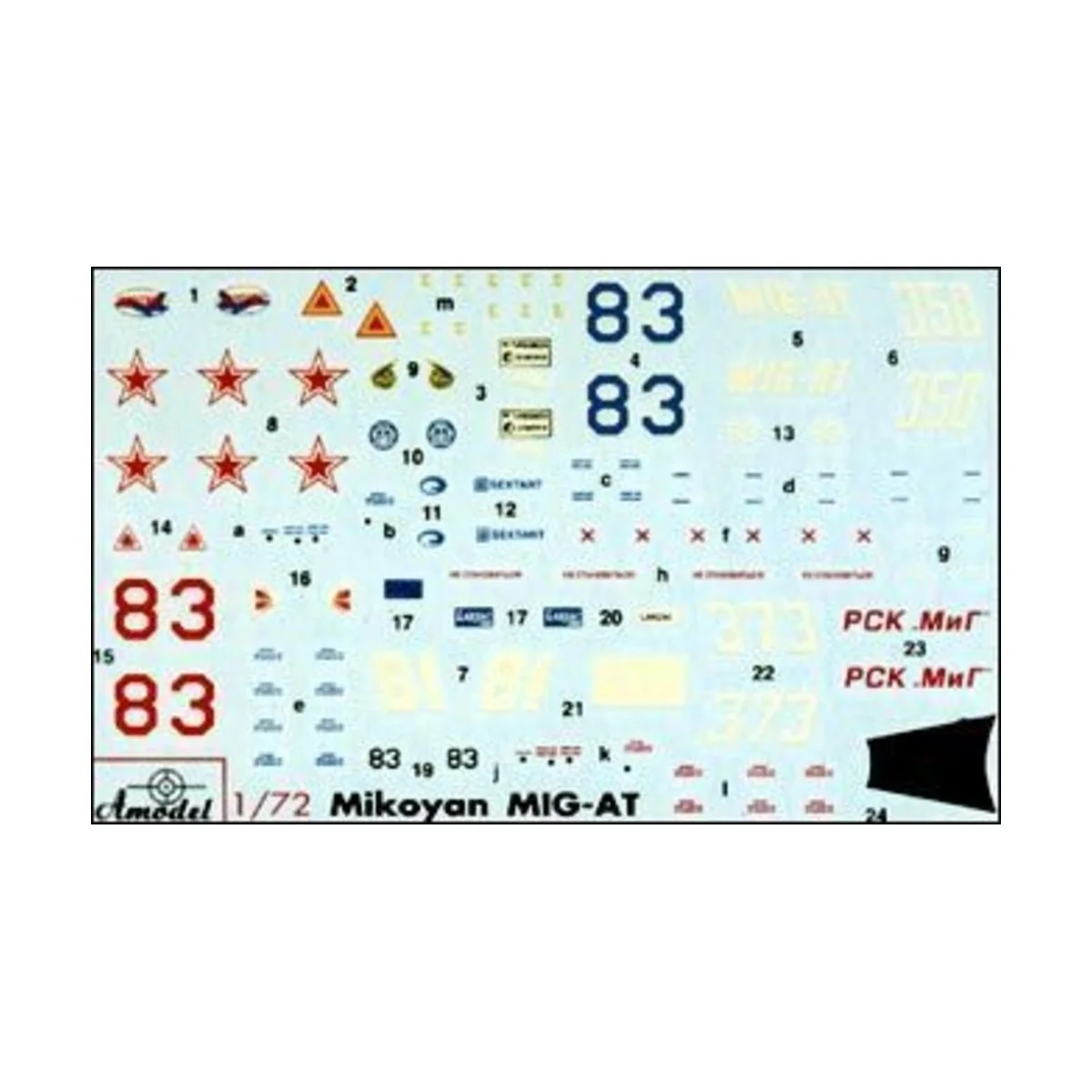 MiG-AT (late) Russian modern trainer air, 1/72 - Amodel AMO72128