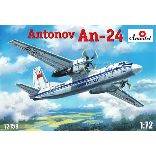 Antonov An-24 civil aircraft, 1/72 - Amodel AMO72159 Antonov An-24 civil aircraft, 1/72 - Amodel AMO72159