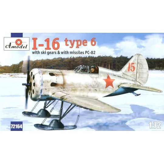 Polikarpov I-16 type 6 Soviet fighter, 1/72 - Amodel AMO72164