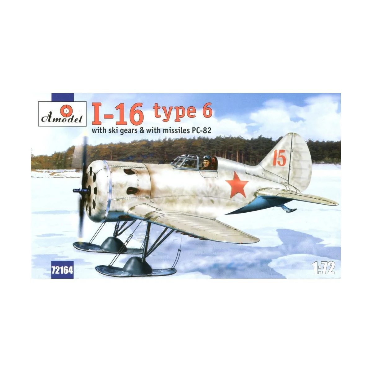 Polikarpov I-16 type 6 Soviet fighter, 1/72 - Amodel AMO72164