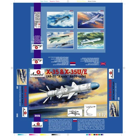 Kh-35 & Kh-35U/E (AS-20 Kayak) Sov. guid, 1/72 - Amodel AMO72173