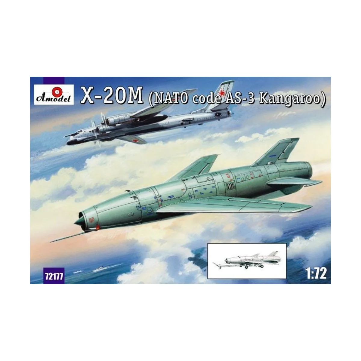 X-20M (AS-3 Kangaroo) Soviet guided miss, 1/72 - Amodel AMO72177 X-20M (AS-3 Kangaroo) Soviet guided miss, 1/72 - Amodel AMO72177