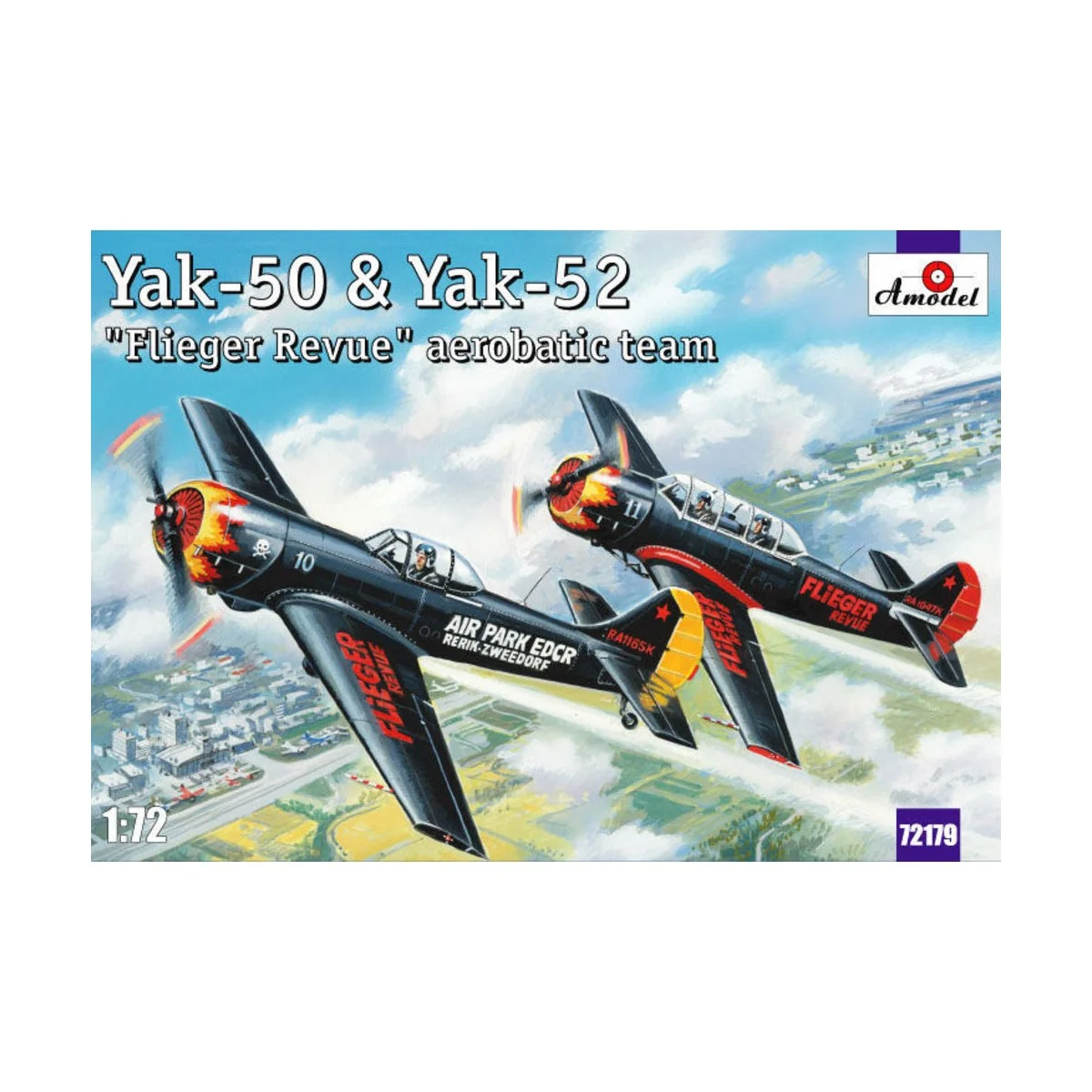 Yak-50 & Yak-52 'Flieger Revue' aerobati, 1/72 - Amodel AMO72179