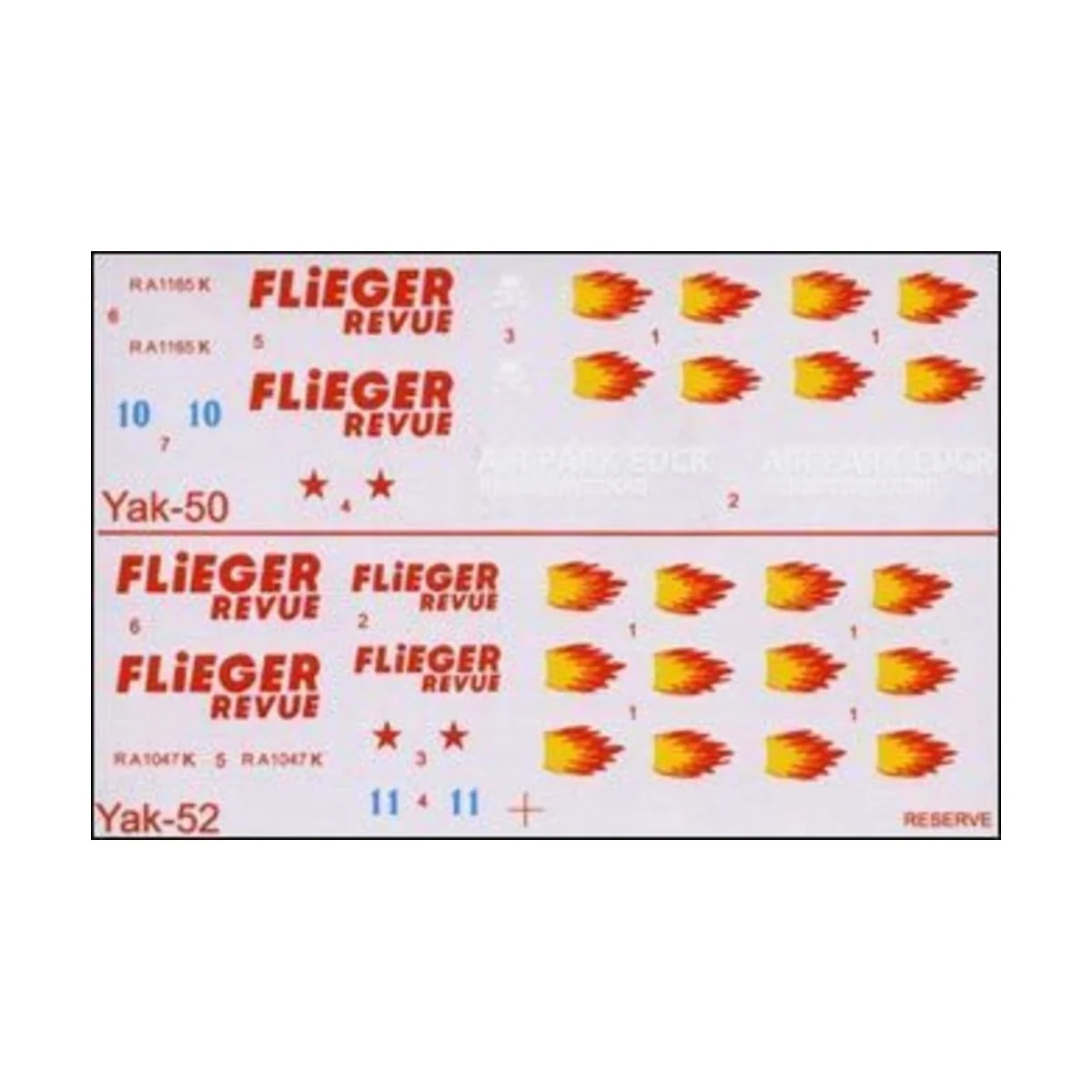 Yak-50 & Yak-52 'Flieger Revue' aerobati, 1/72 - Amodel AMO72179