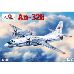 Antonov An-32B civil aircraft, 1/72 - Amodel AMO72180