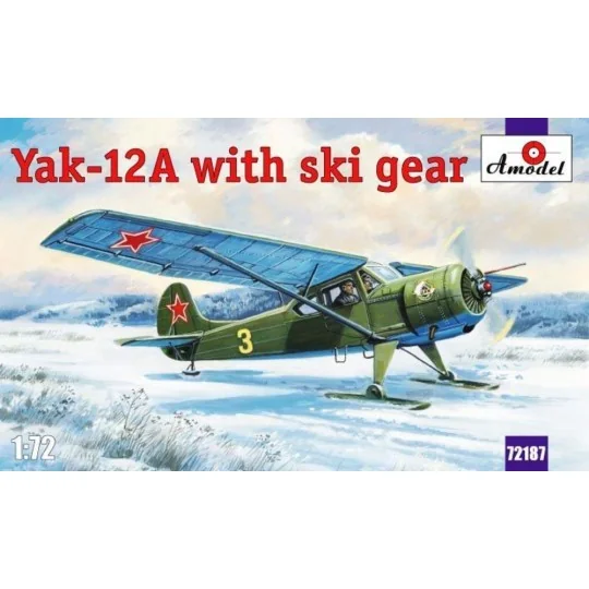 Yakovlev Yak-12A with ski gear, 1/72 - Amodel AMO72187