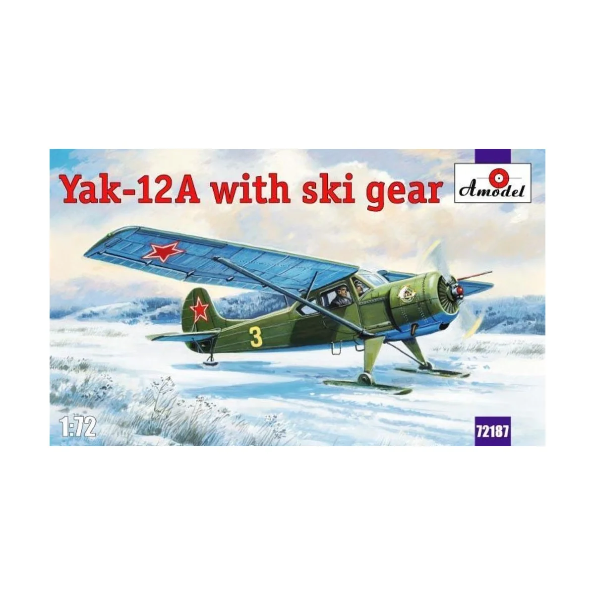 Yakovlev Yak-12A with ski gear, 1/72 - Amodel AMO72187