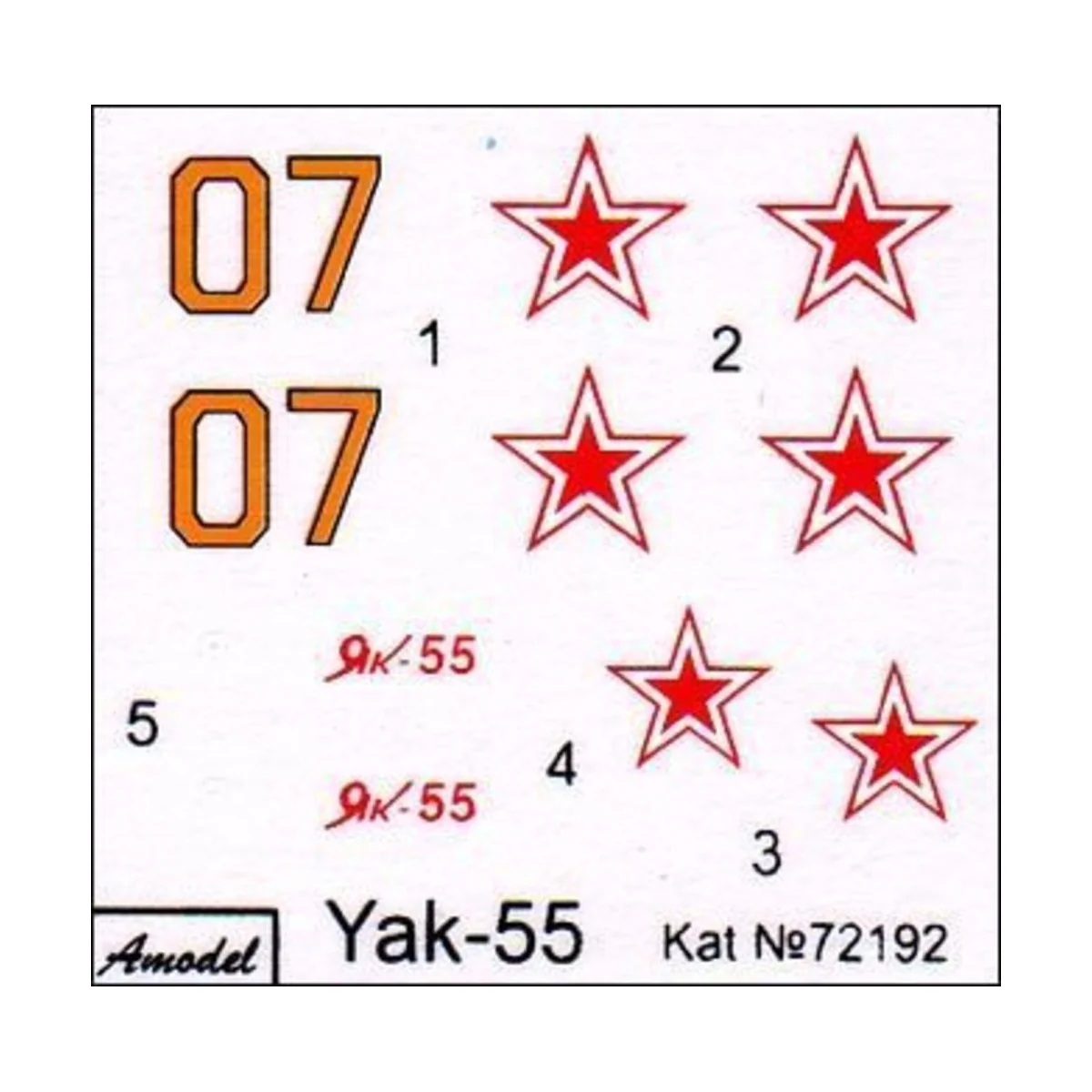 Yak-55 Soviet aerobatic aircraft, 1/72 - Amodel AMO72192 Yak-55 Soviet aerobatic aircraft, 1/72 - Amodel AMO72192