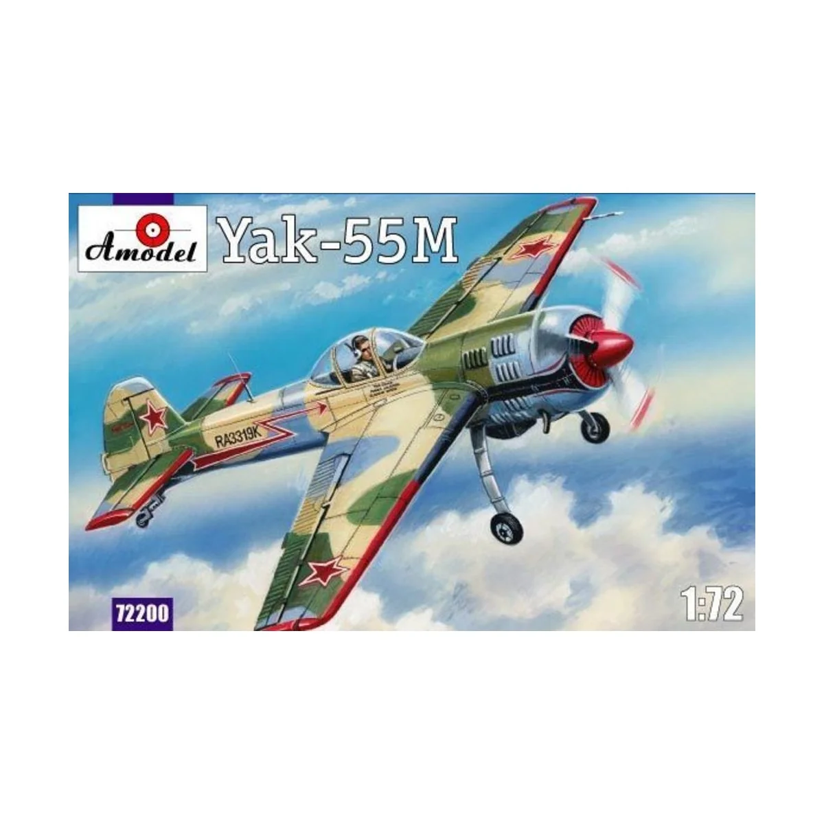 Yak-55M Soviet aerobatic aircraft, 1/72 - Amodel AMO72200 Yak-55M Soviet aerobatic aircraft, 1/72 - Amodel AMO72200