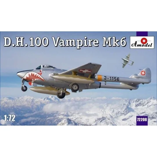 D.H.100 Vampire Mk6 RAF jet fighter - Amodel AMO72208