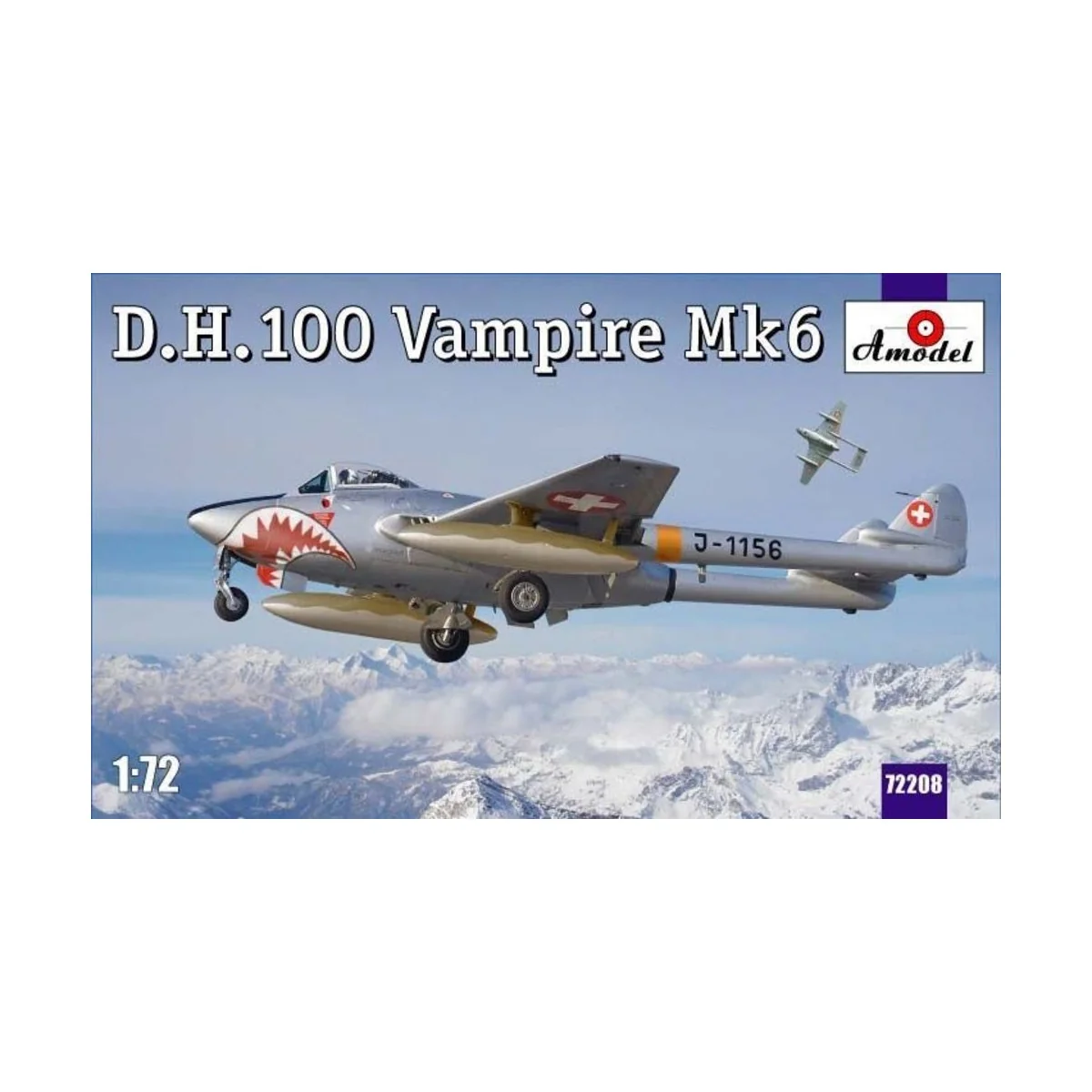 D.H.100 Vampire Mk6 RAF jet fighter - Amodel AMO72208