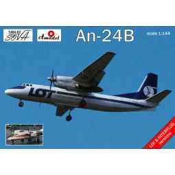 Antonov An-24B Polish/DDR airlines, 1/144 - Amodel AMO1464-02
