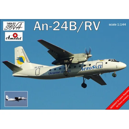 Antonov An-24B/RV Ukrainian airlines - Amodel AMO1464-01