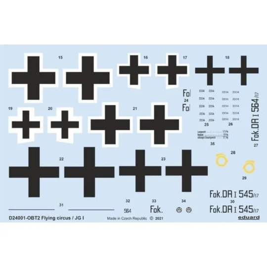 Flying circus / JG I for MENG, 1/24 - Eduard Accessories D24001 Flying circus / JG I for MENG, 1/24 - Eduard Accessories D24001