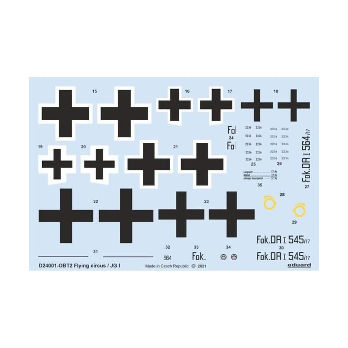 Flying circus / JG I for MENG, 1/24 - Eduard Accessories D24001 Flying circus / JG I for MENG, 1/24 - Eduard Accessories D24001