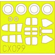 P-40E Kittyhawk Mk.I, 1/72 - Eduard Accessories CX099