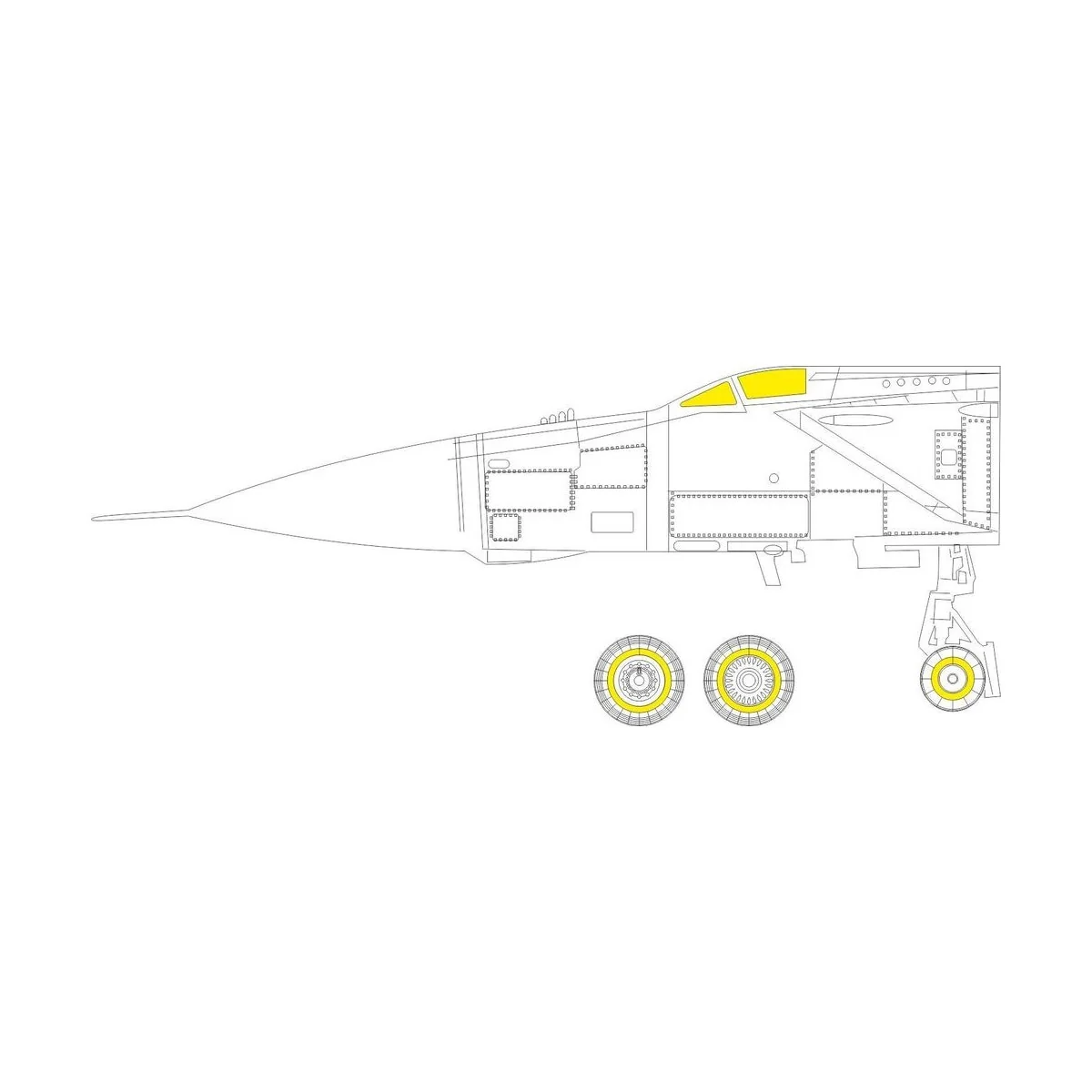 MiG-25PD 1/72 for ICM - Eduard Accessories CX597