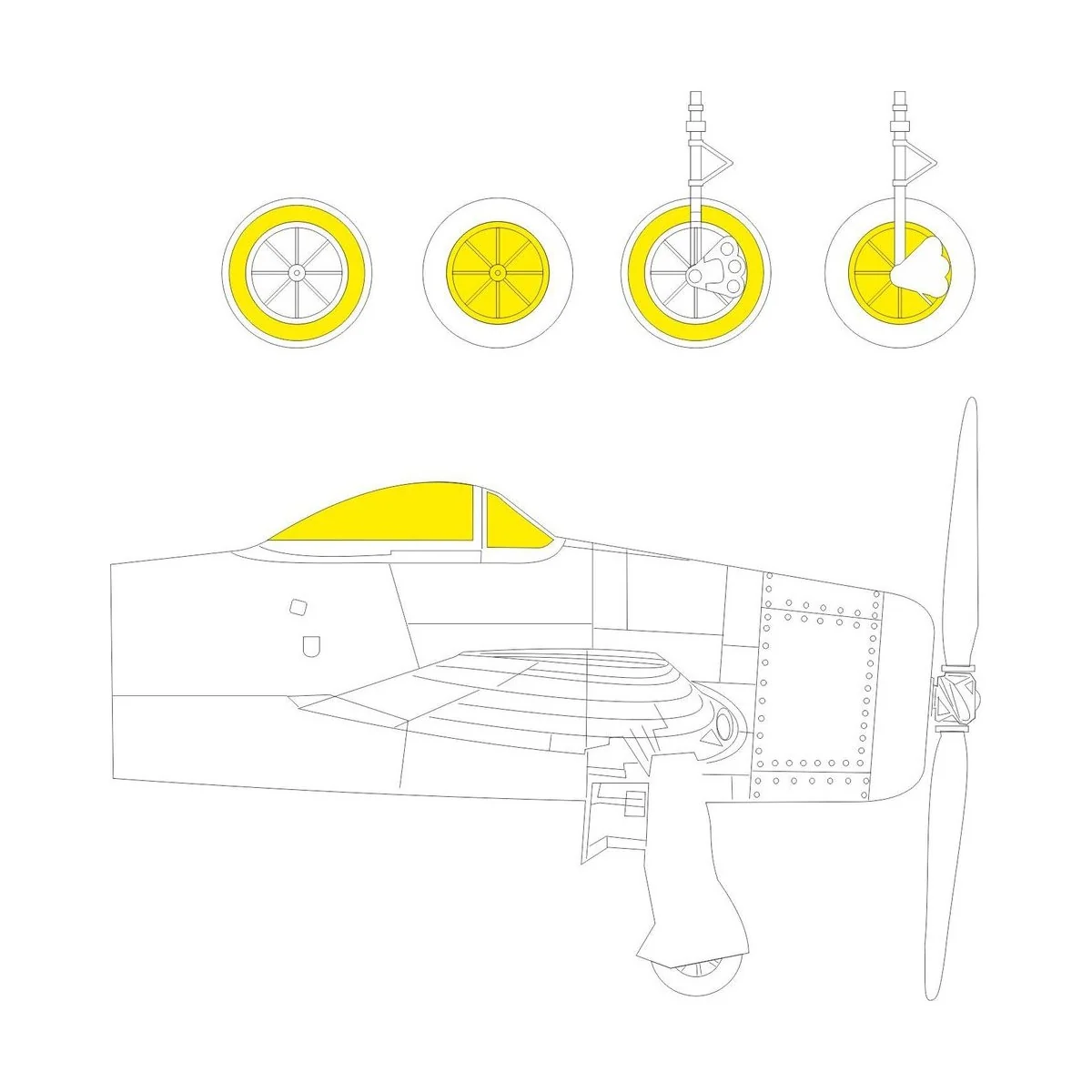 F8F-1 1/72 for HOBBY BOSS, 1/72 - Eduard Accessories CX598